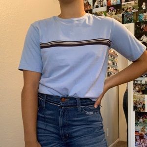 blue striped tee
